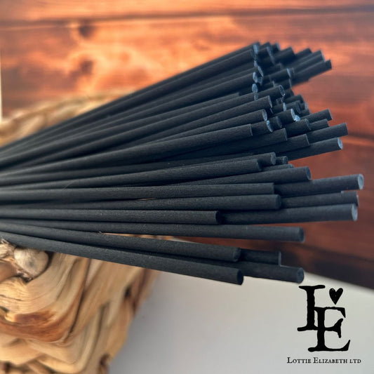 Black Natural Fibre Diffuser Reeds Compatible with Various Oils