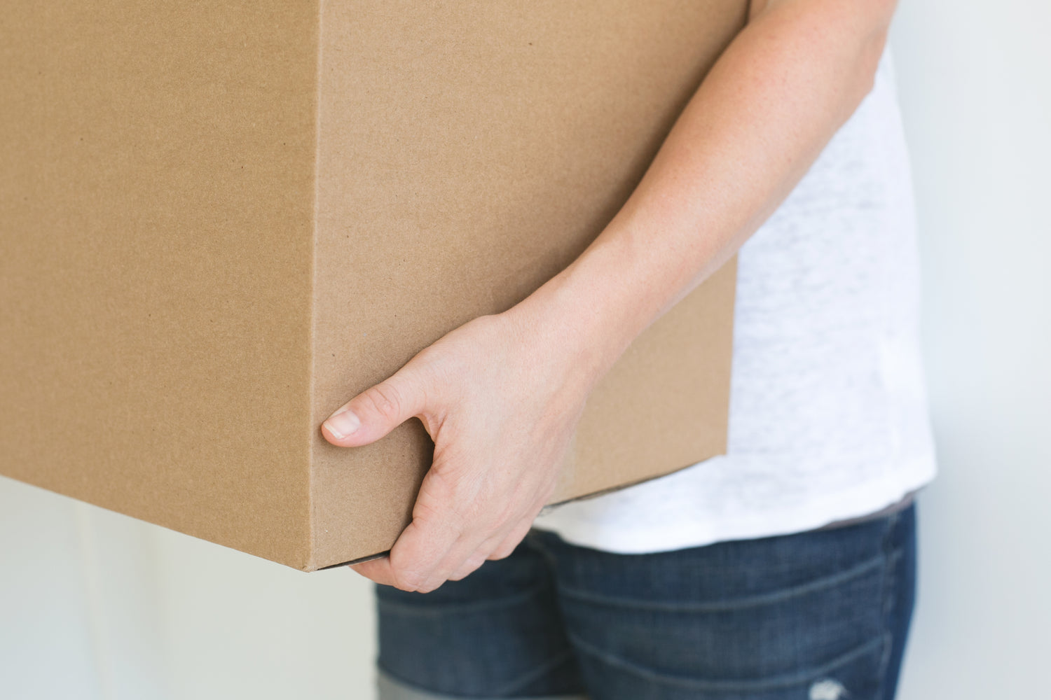 A person holding a box