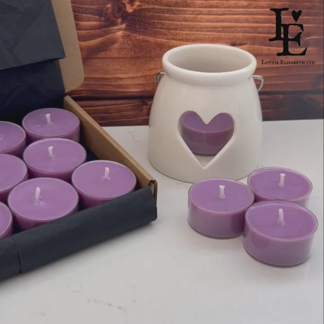 Lavender Tealights - A soothing and aromatic blend of natural soy wax infused with the calming essence of lavender. Perfect for relaxation and creating a serene atmosphere.