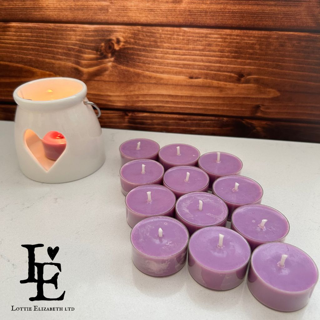 Lavender Tealights - A soothing and aromatic blend of natural soy wax infused with the calming essence of lavender. Perfect for relaxation and creating a serene atmosphere.