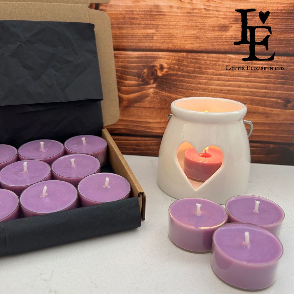 Lavender Tealights - A soothing and aromatic blend of natural soy wax infused with the calming essence of lavender. Perfect for relaxation and creating a serene atmosphere.