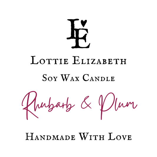 Rhubarb & Plum | Cube Candle | Small - Candle - Lottie Elizabeth Ltd