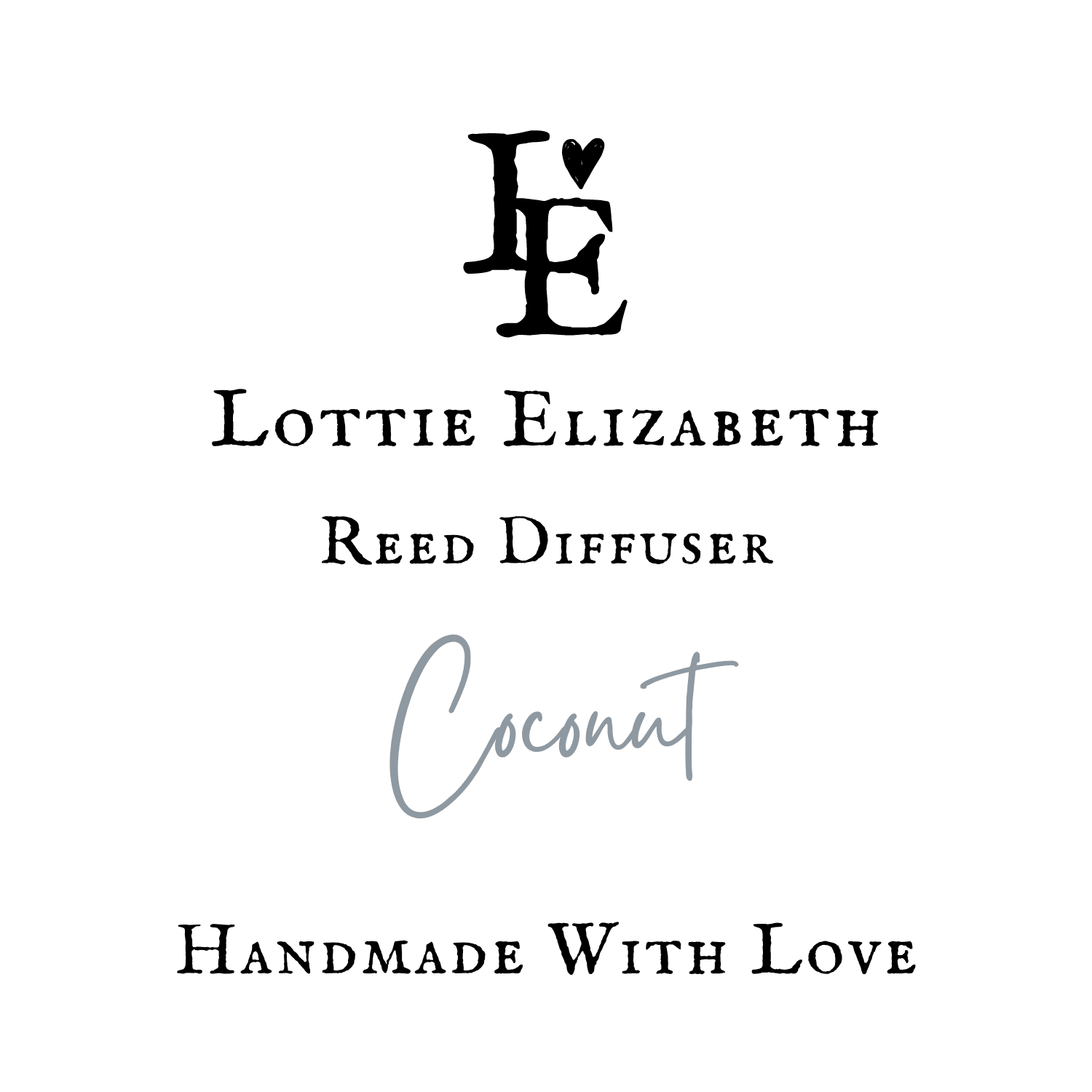 Coconut | Reed Diffuser | Small - Reed Diffuser - Lottie Elizabeth Ltd