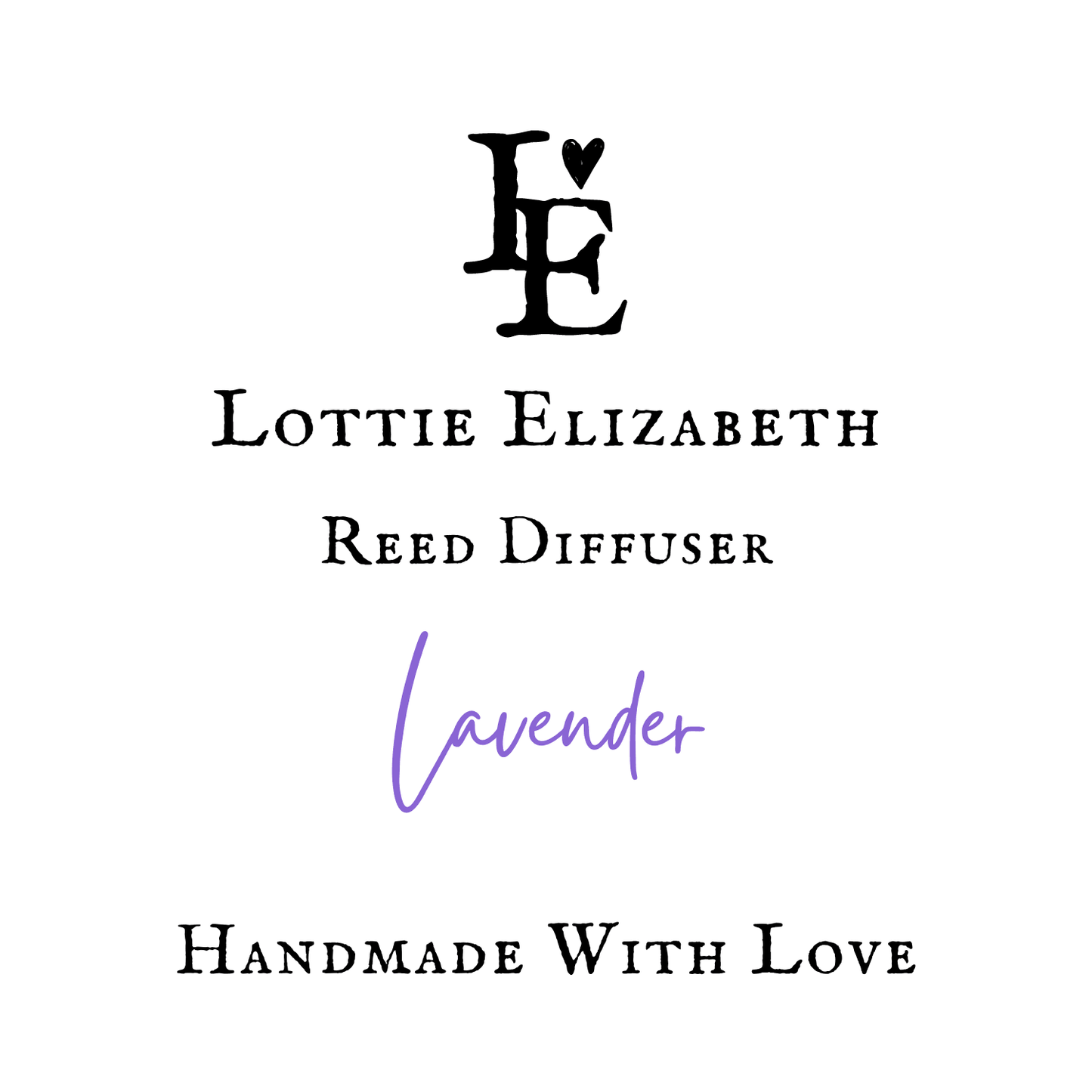 Lavender | Reed Diffuser | Small - Reed Diffuser - Lottie Elizabeth Ltd