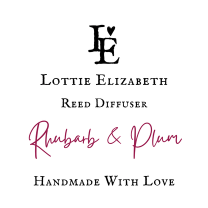 Rhubarb & Plum | Reed Diffuser | Small - Reed Diffuser - Lottie Elizabeth Ltd